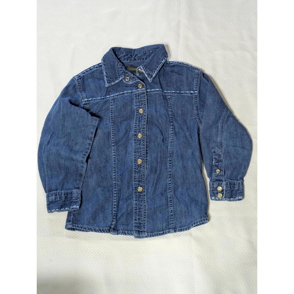 Copper Key Denim Jacket for Kids - Classic Blue Jean Style